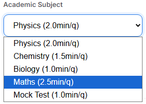 Academic Subjects Demo
